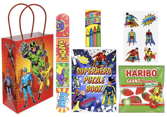 Superhero Pre-filled Party Gift Bag [4NTS + Strawbs]