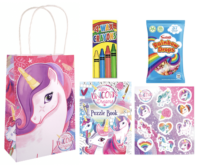 Unicorn Pre-filled Party Gift Bag [3 + RainbowDrops]