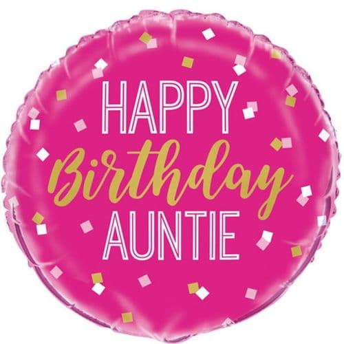 18" Happy birthday Auntie foil
