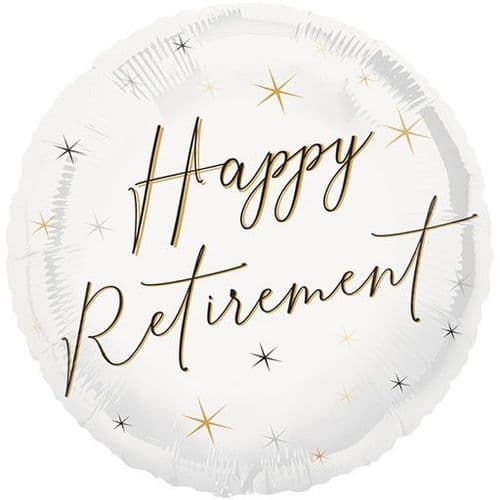 18 inch Happy Retirement Fancy Script Foil
