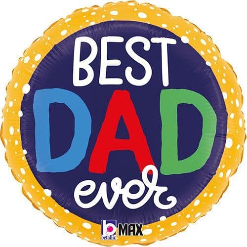 18inch Best Dad Ever Bubbles Foil