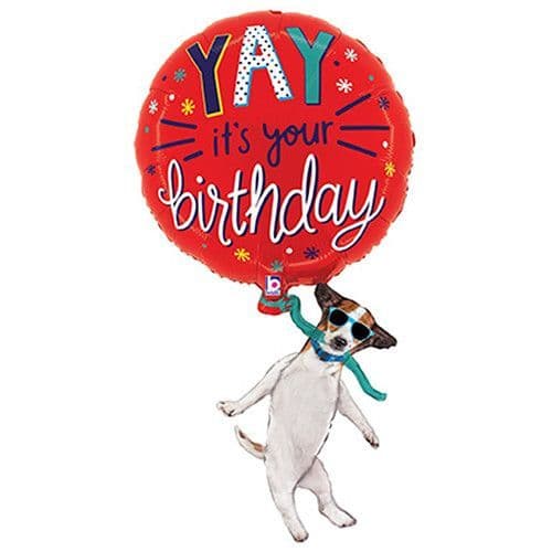 38inch Yay Its Your Birthday  dog  Foil