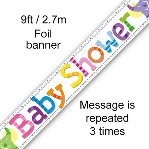 Baby Shower Foil Banner 9ft