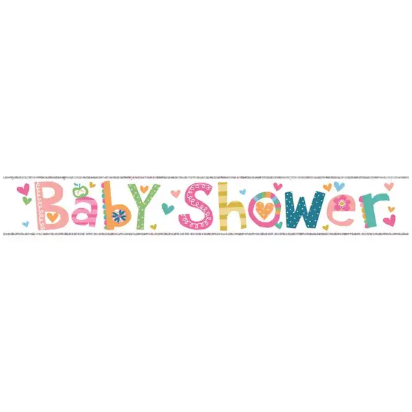 Baby Shower Pastel foil Banner 2.5m