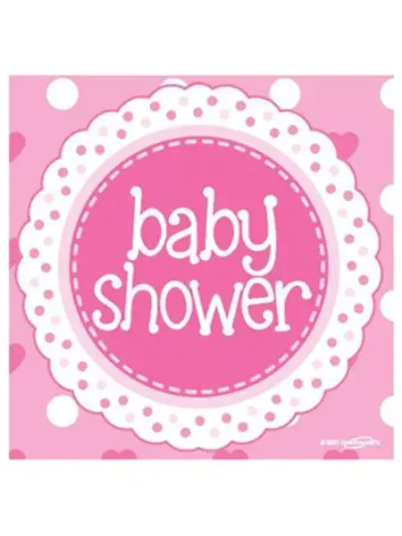 Baby Shower Pink Napkins 16pk