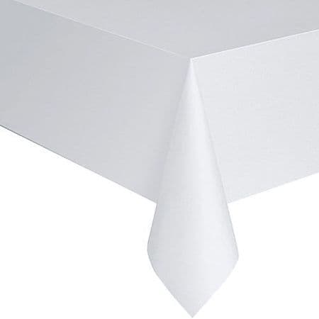 Coconut White Plastic Reusable Tablecover