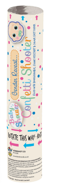 Gender Reveal 20cm Confetti Cannon (Girl)