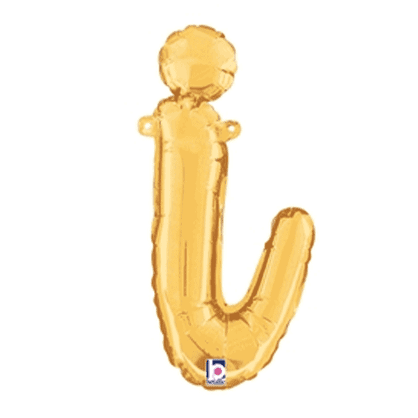 Gold Air filled letter I 14