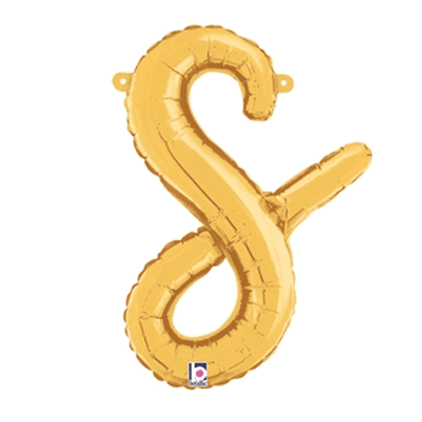 Gold Air filled letter S 14