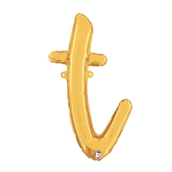 Gold Air filled letter T 14