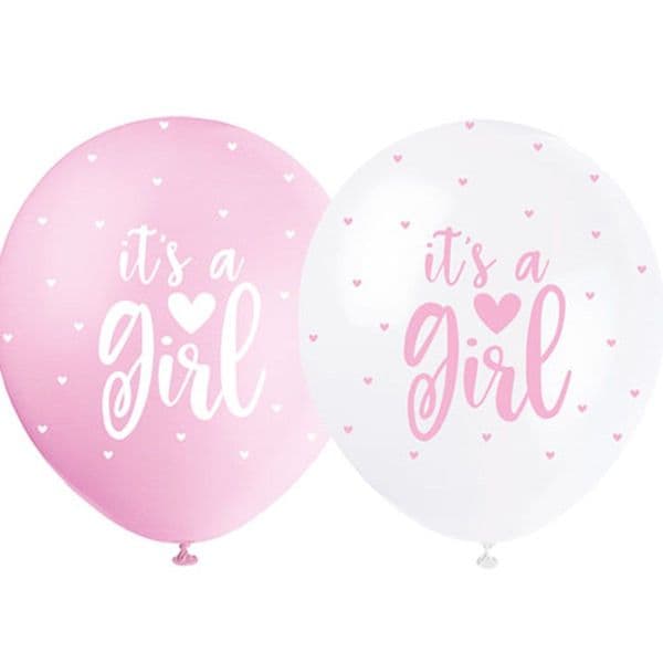 It's A Girl Pink and White 12