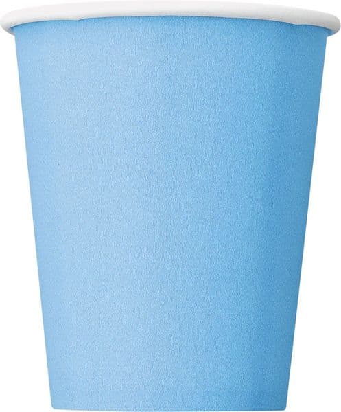 Light Blue Paper Cups 8pck