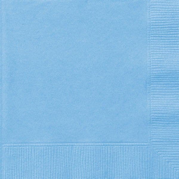 Light Blue Paper Napkins 20pck