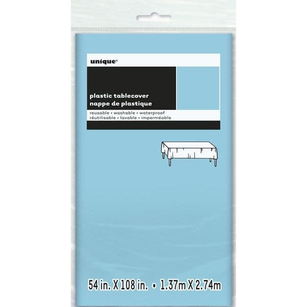 Light Blue Reusable Plastic Tablecover