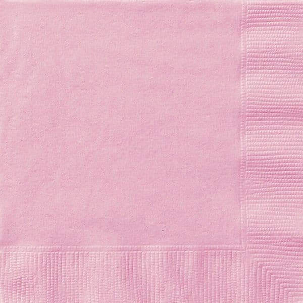Light Pink Paper Napkins 20pck