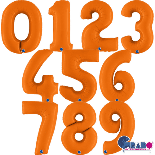 Matte Orange 40" Number Foil balloons