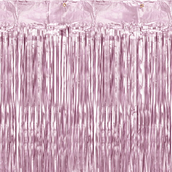 Metallic Light Pink Door Curtain 90x250cm