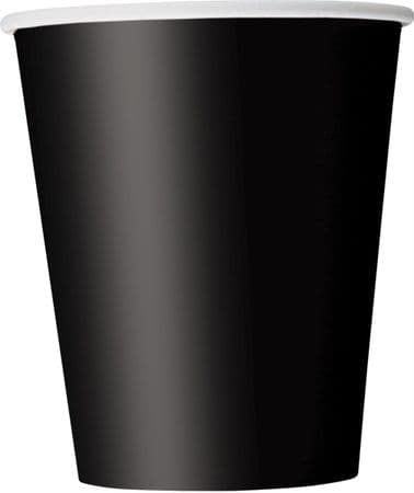 Midnight Black 9oz Paper Cups 8pcks
