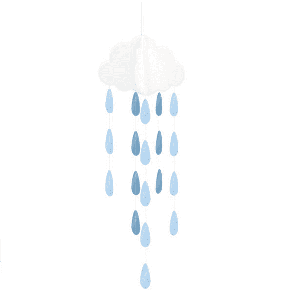 Oh Baby Hanging Clouds with Blue Droplets 2pck