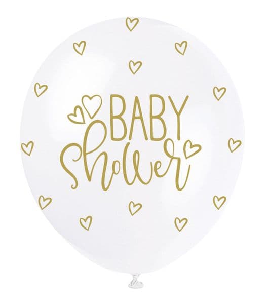 Pearl White and Gold Baby Shower 12