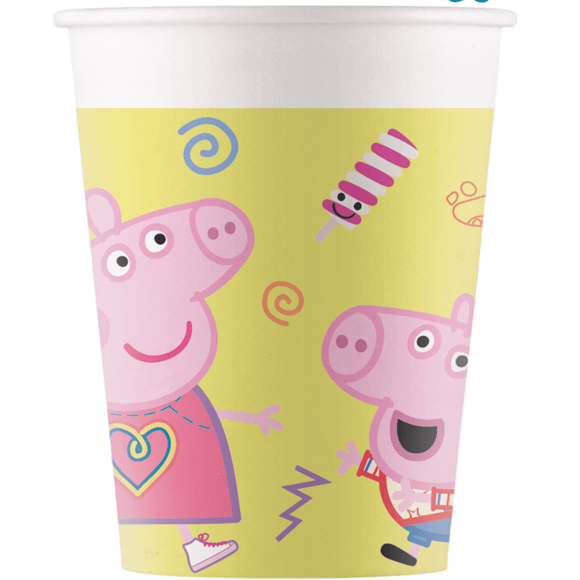 Peppa Pig Yellow Paper Cups 8pck