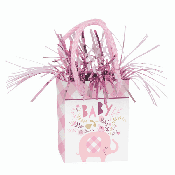 Pink Baby Elephant Balloon Weight
