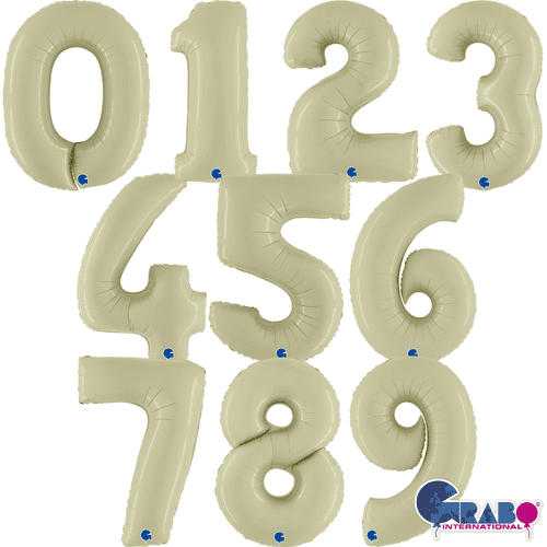 Satin Olive Green 40" Foil Number balloons