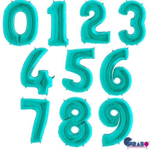 Tiffany 40" Number Foil balloons