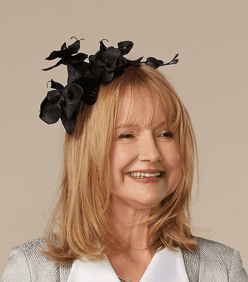 Black Orchid fascinator