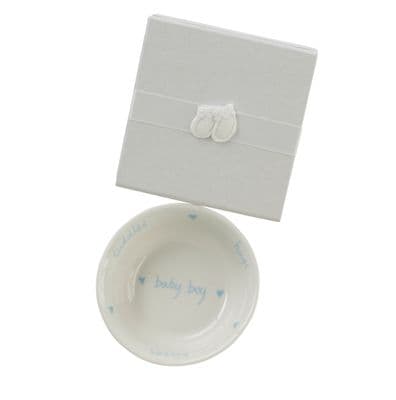 Blue  hand painted  baby bowl