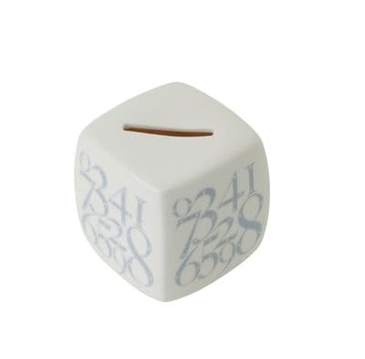 Blue motif hand painted money box