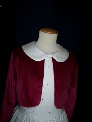 Burgandy velvet bolero jacket £65 now £32.50