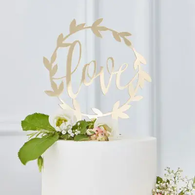 Gold Love Acrylic Cake Topper SOLD OUT