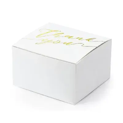 Gold Thank You Favour Boxes (10pk) SOLD OUT