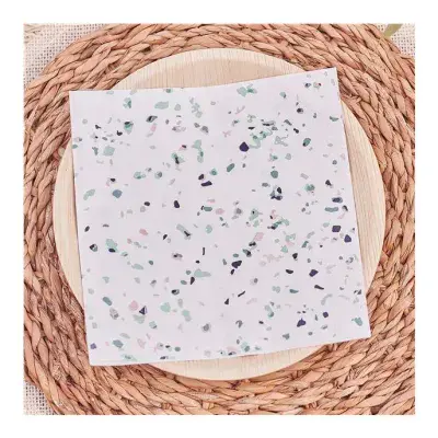 Mint Terrazzo Paper Napkins - 33cm (16pk) SOLD OUT