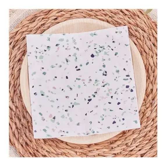 Mint Terrazzo Paper Napkins - 33cm (16pk) SOLD OUT