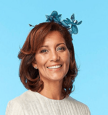 Orchid fascinator dark green