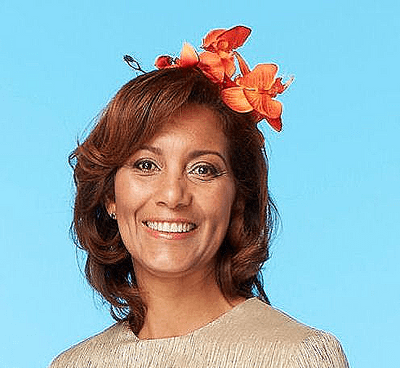 Orchid fascinator orange