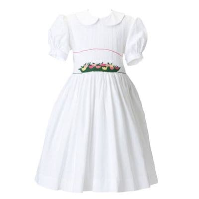 Sample hand smocked dress flower bunch design