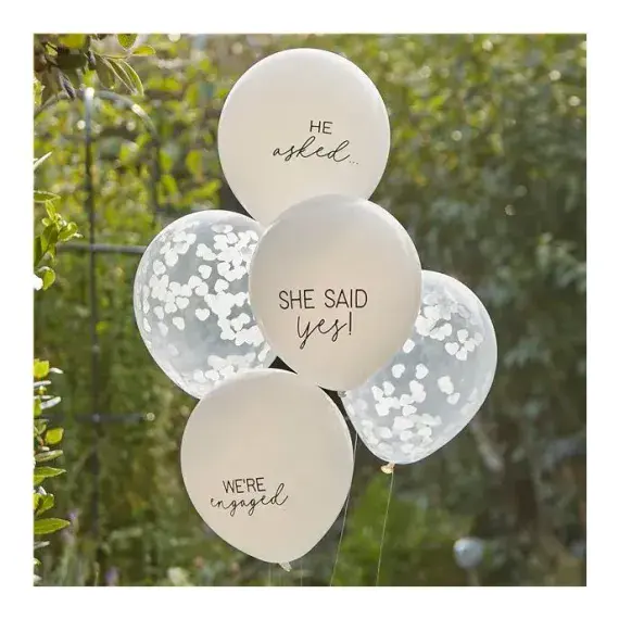 She Said Yes Confetti Latex Balloons  SOLD OUT- 12