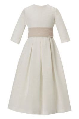 Silk georgette pleated flower girl dress
