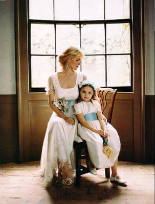 Silk sash flower girl dress