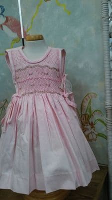 Sleeveless hand smocked dress