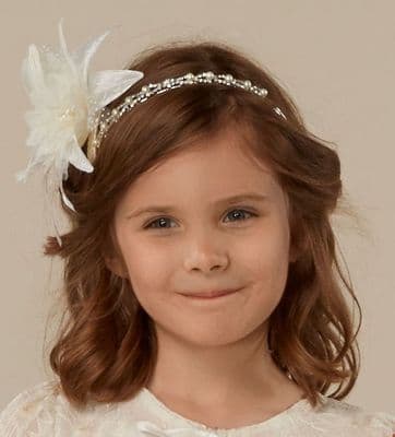 Vintage plated Crystal and Pearl Aliceband