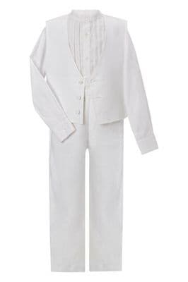 White linen waistcoat