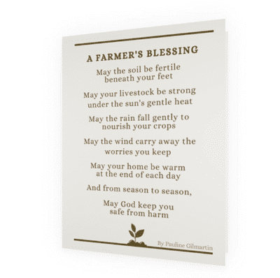 A Farmer's Blessing Card