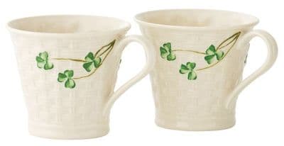 Belleek Basketweave Mugs (Set of Two)