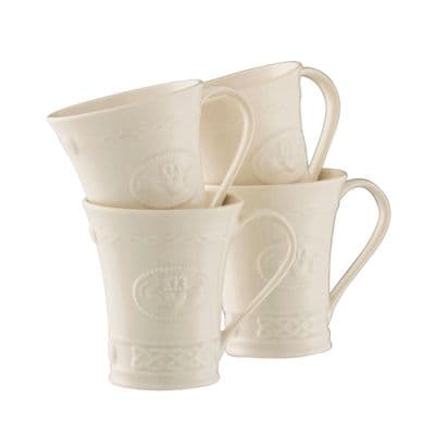 Belleek Claddagh Mugs Set of Four
