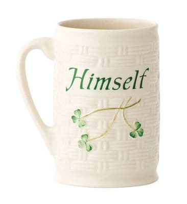 Belleek Classic Shamrock "Himself" Mug