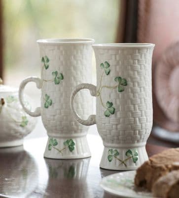 Belleek Irish Coffee Mugs (Pair)